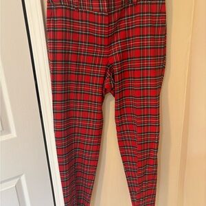 Talbots Red and Black Plaid Women's Pants
